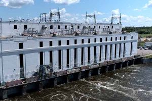 An arial photo of Great Falls Generating Station.