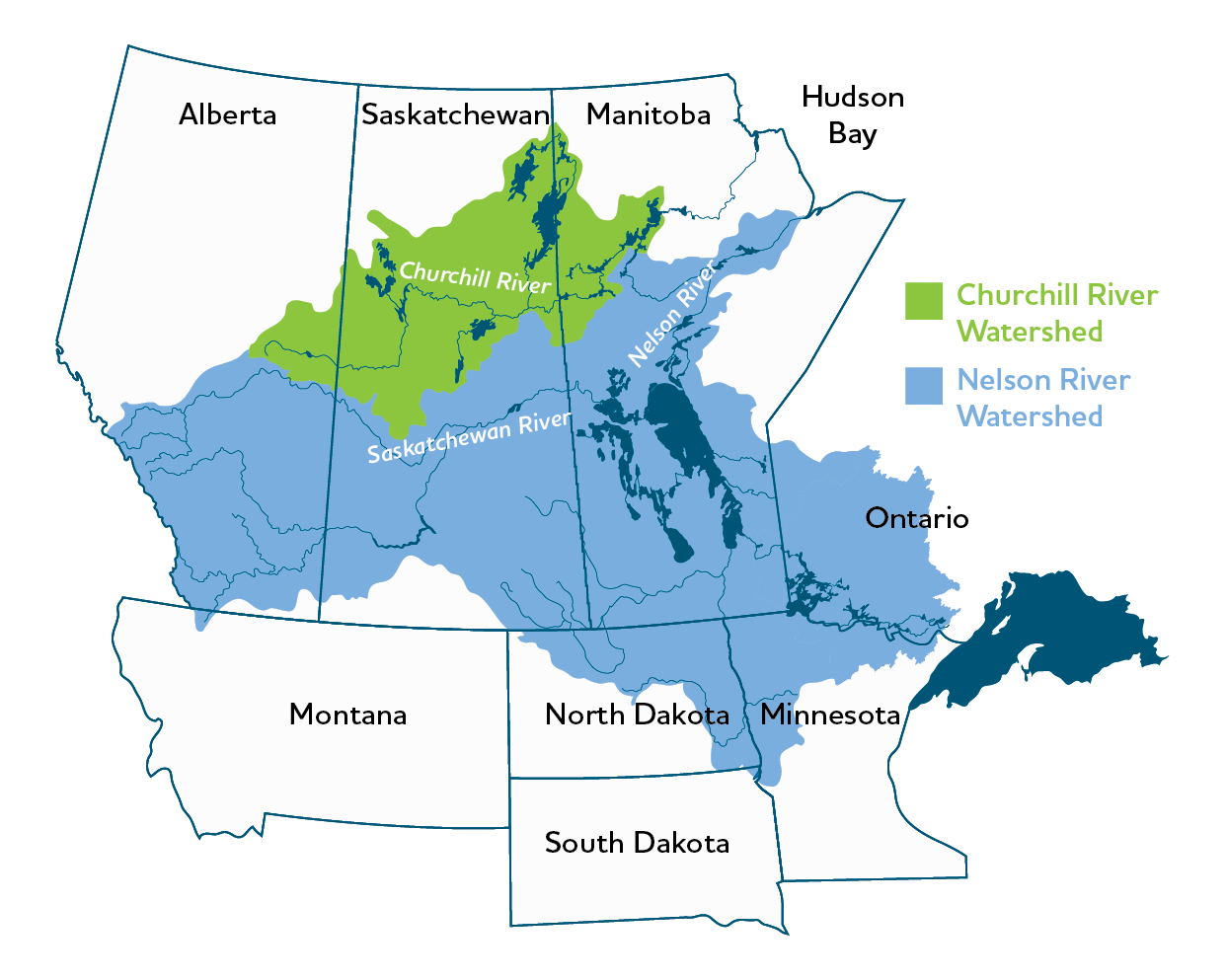 The Manitoba Hydro system watershed.