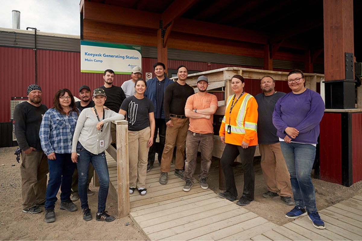 Group photo of some Keeyask Cree Nation community members.