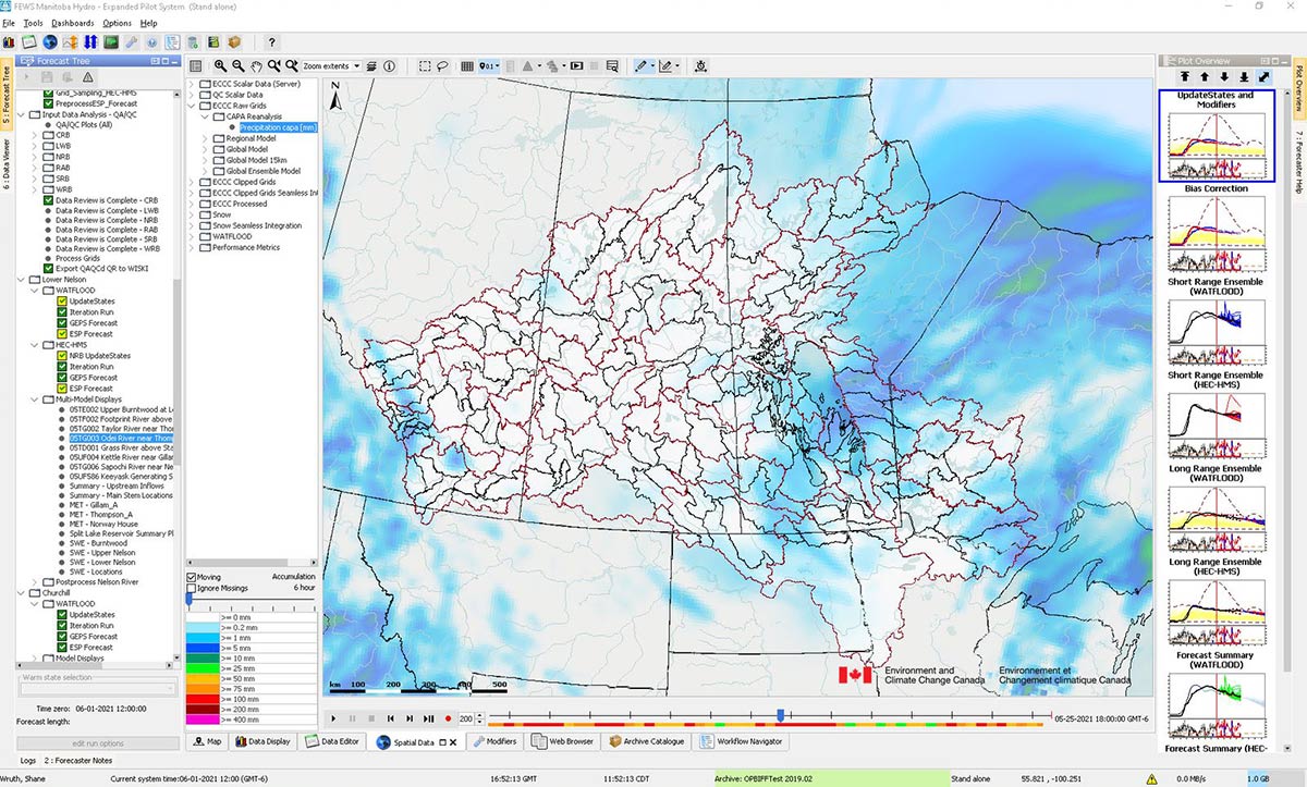 The new forecasting system incorporates forecasted precipitation and other weather events.