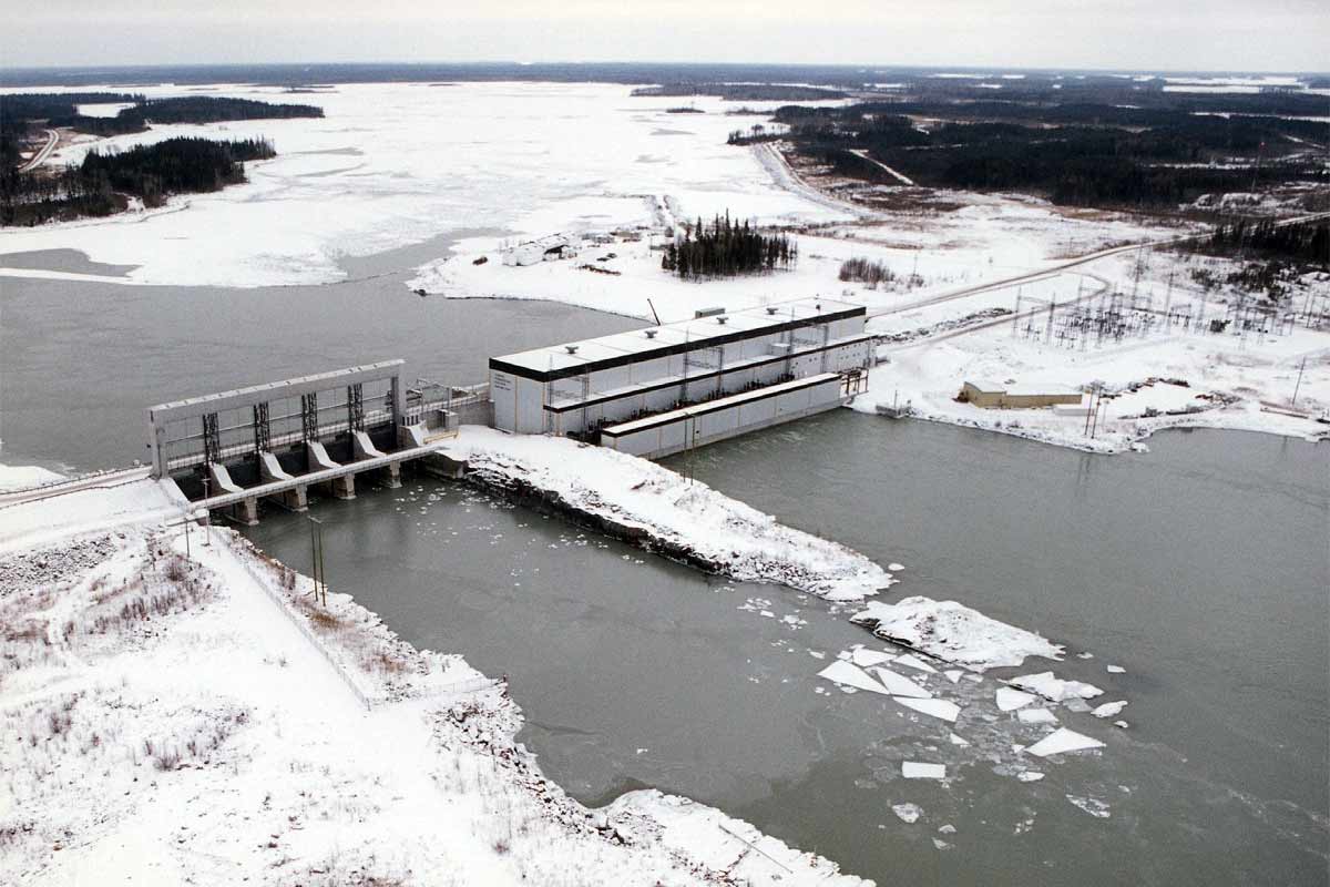 Jenpeg Generating Station in January 2024.